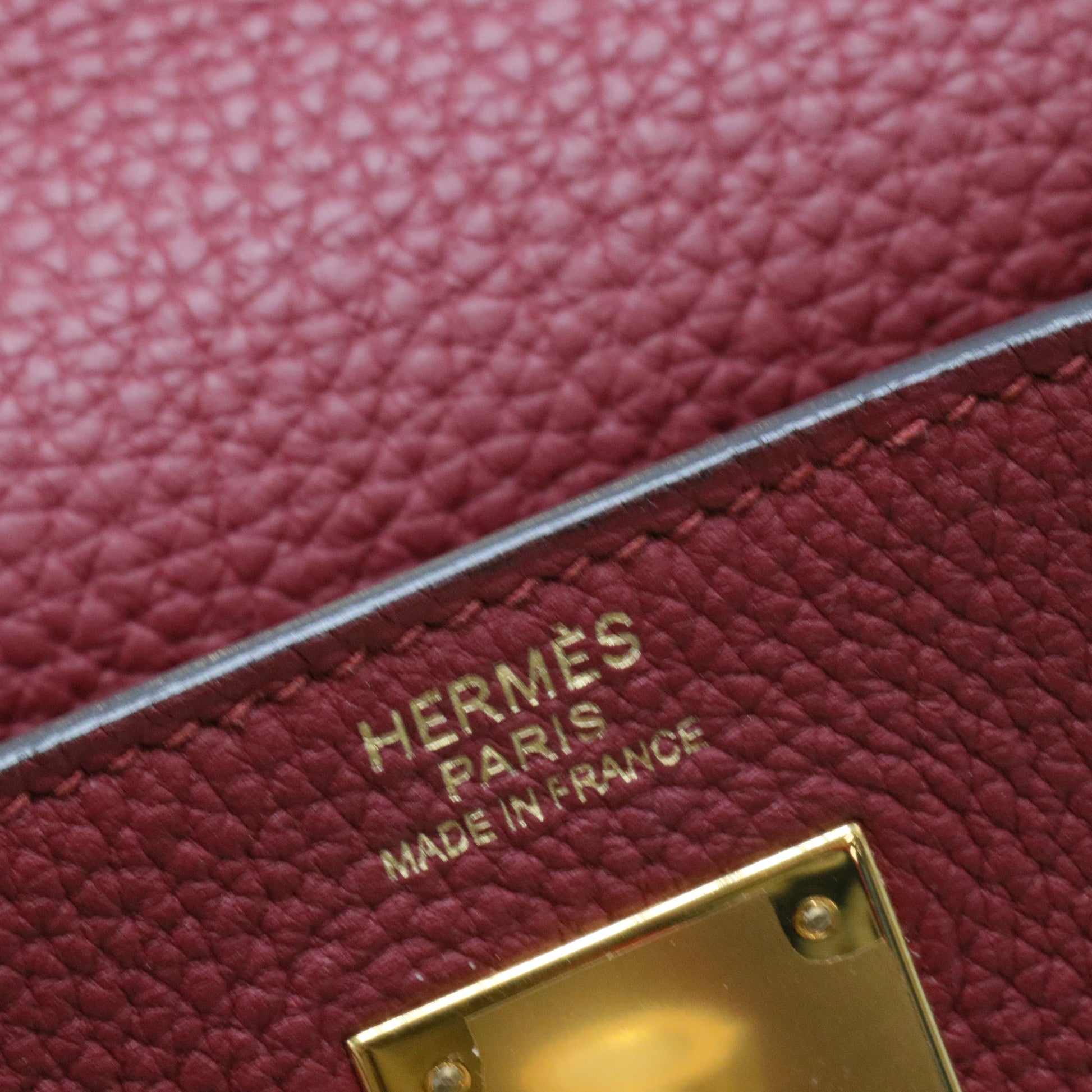 Kelly 32 Togo Leather Gold Hardware K1-Rouge Grenat