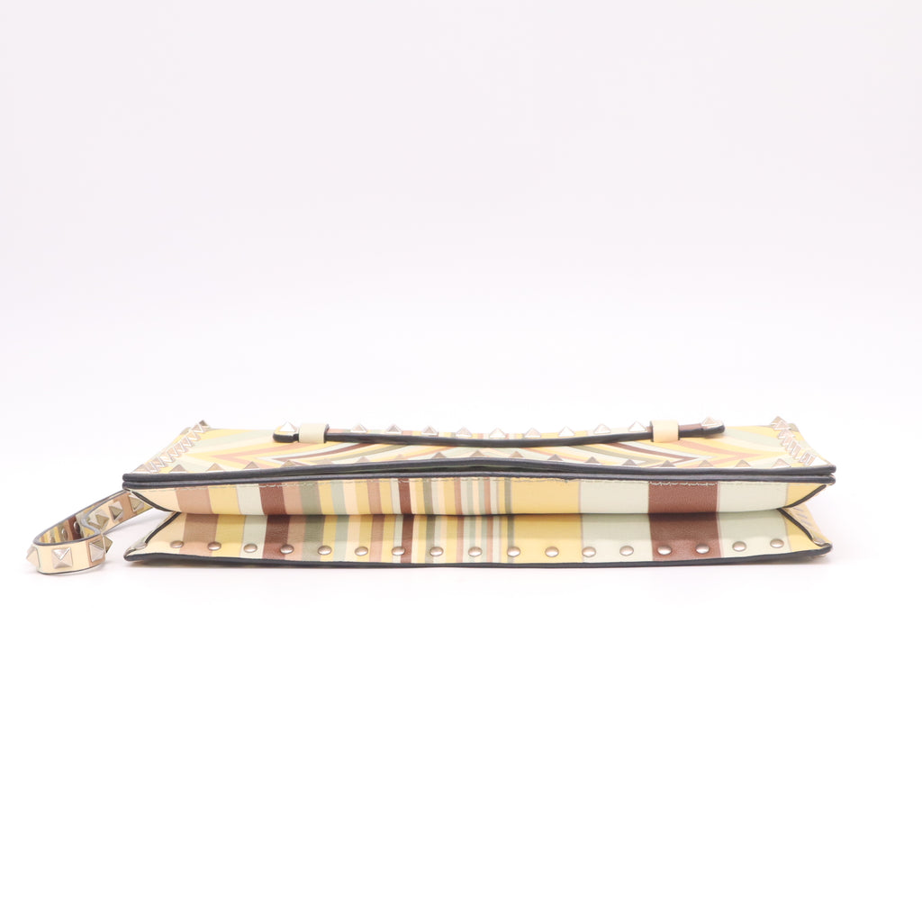 Valentino Garavani 1973 Native Couture Rockstud Flap Clutch W22122