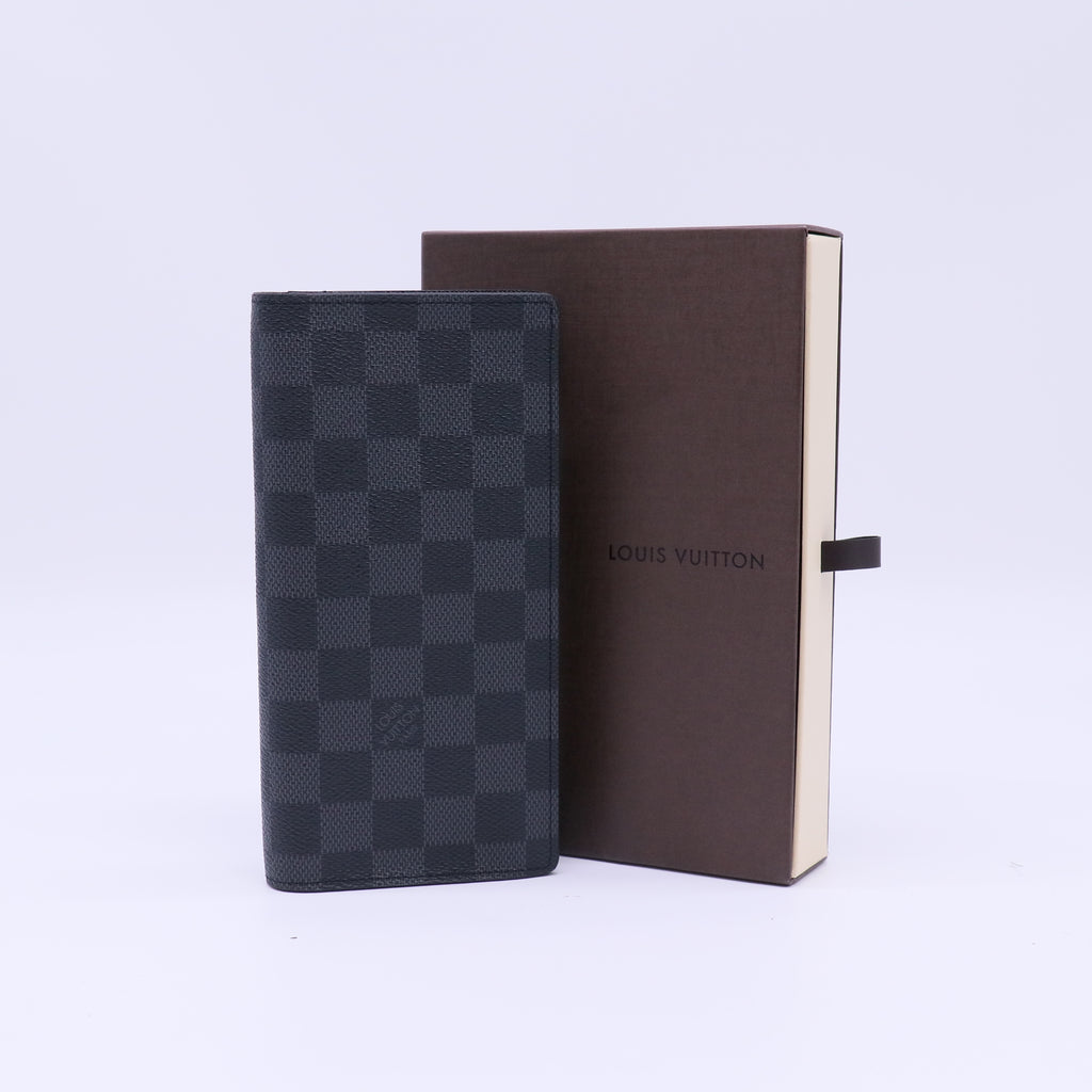 Louis Vuitton Brazza Wallet Damier Graphite Black W22378
