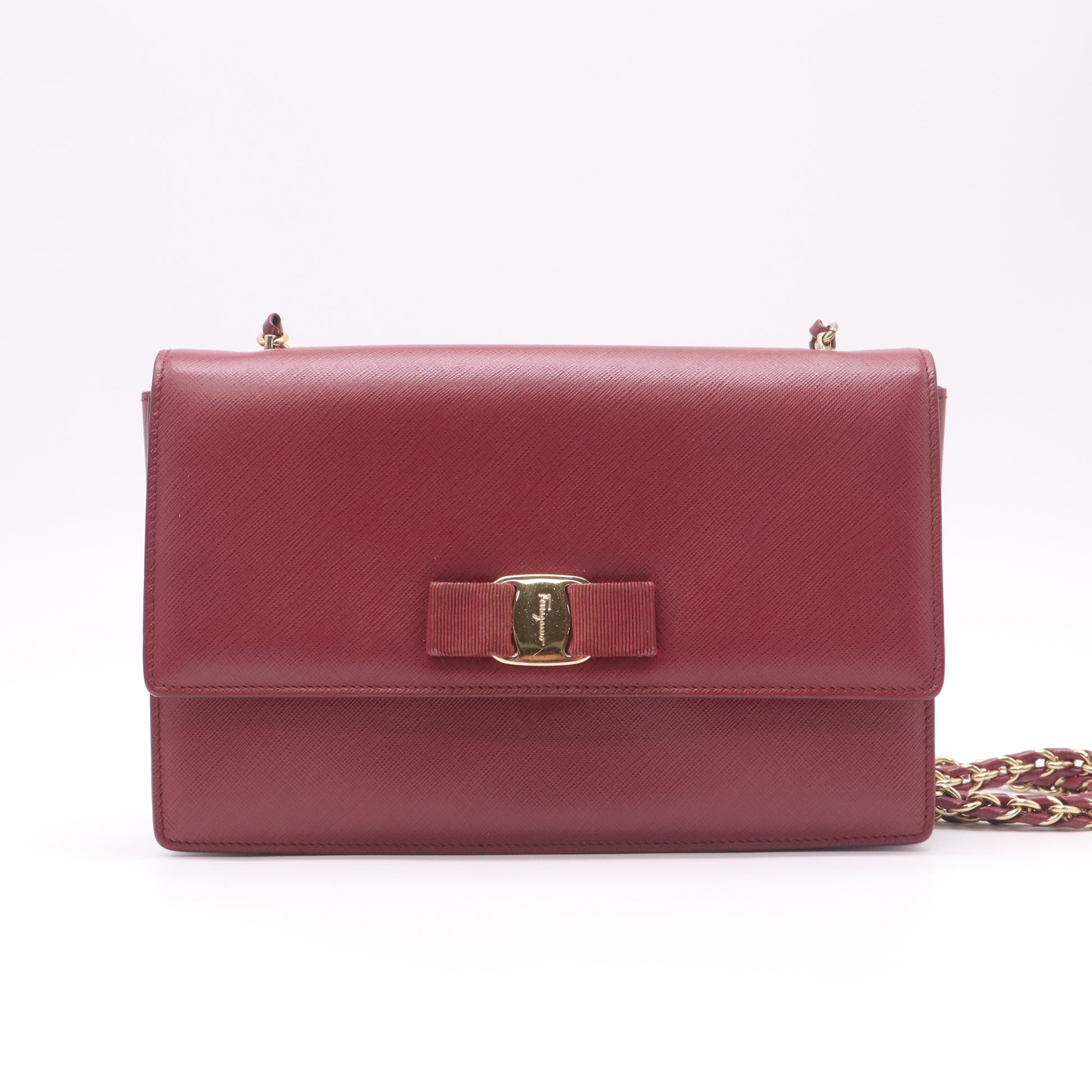 Salvatore Ferragamo Ginny Vara Bow Shoulder Bag B22636