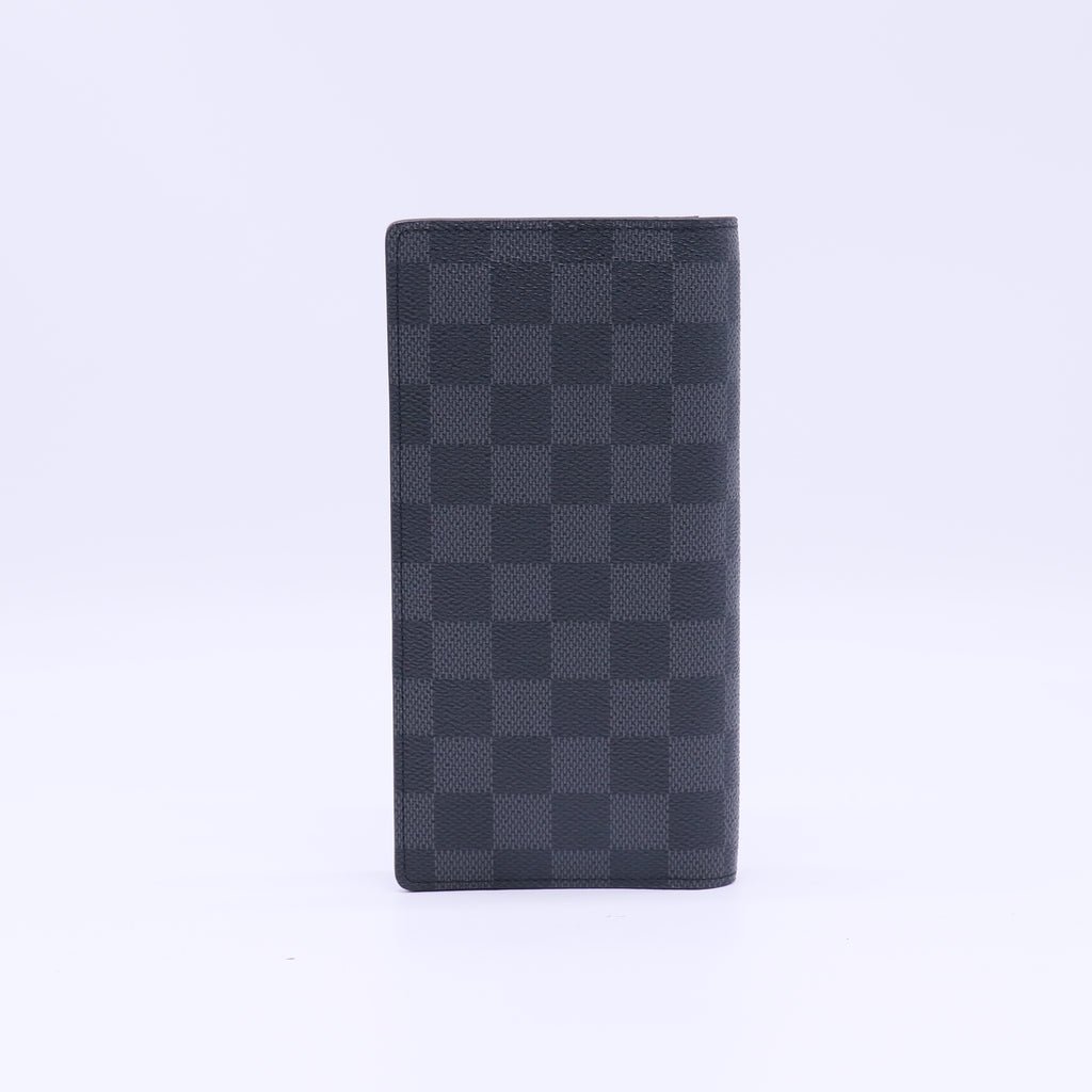 Louis Vuitton Brazza Wallet Damier Graphite Black W22378