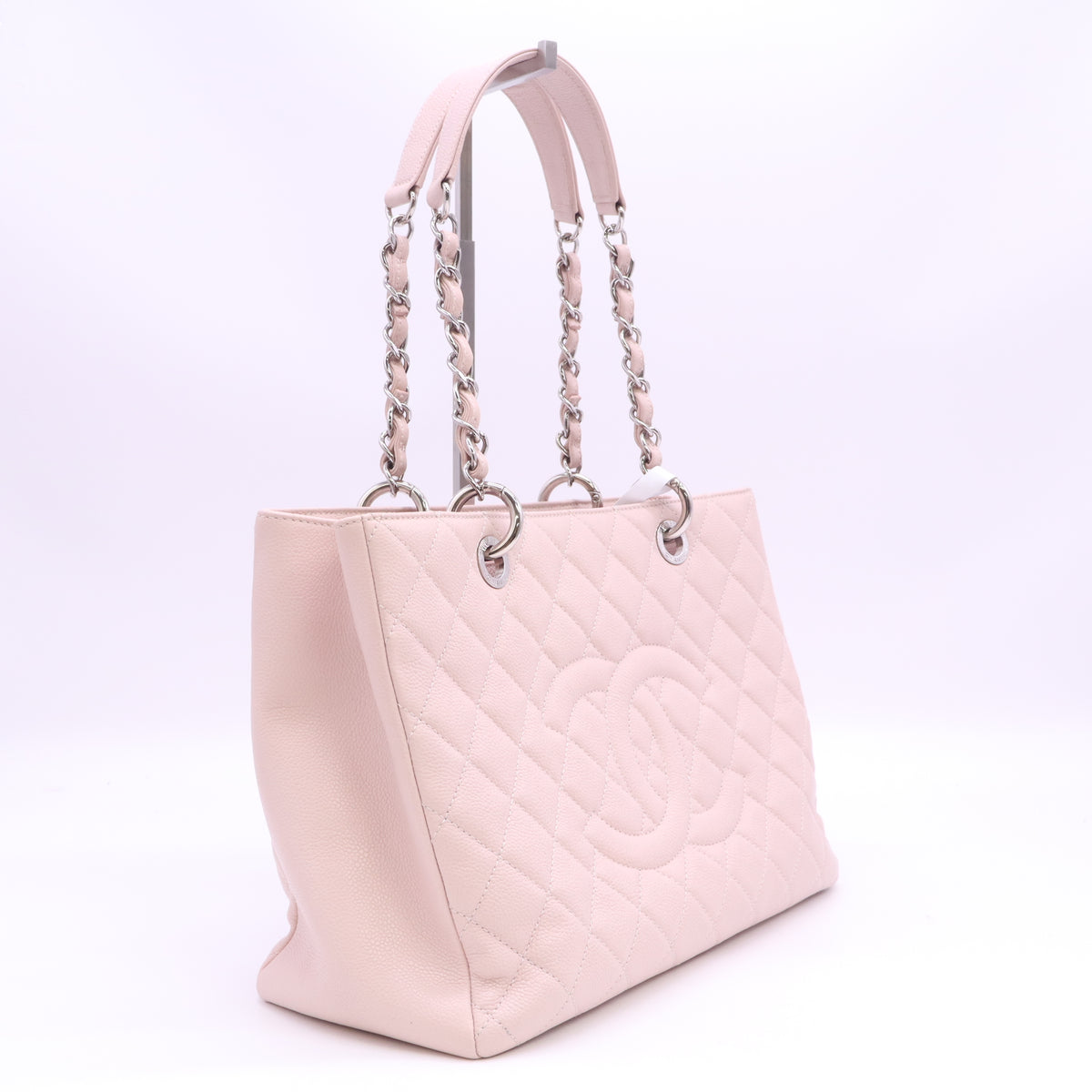 Caviar Quilted Grand Shopping Tote GST Light Pink B24604