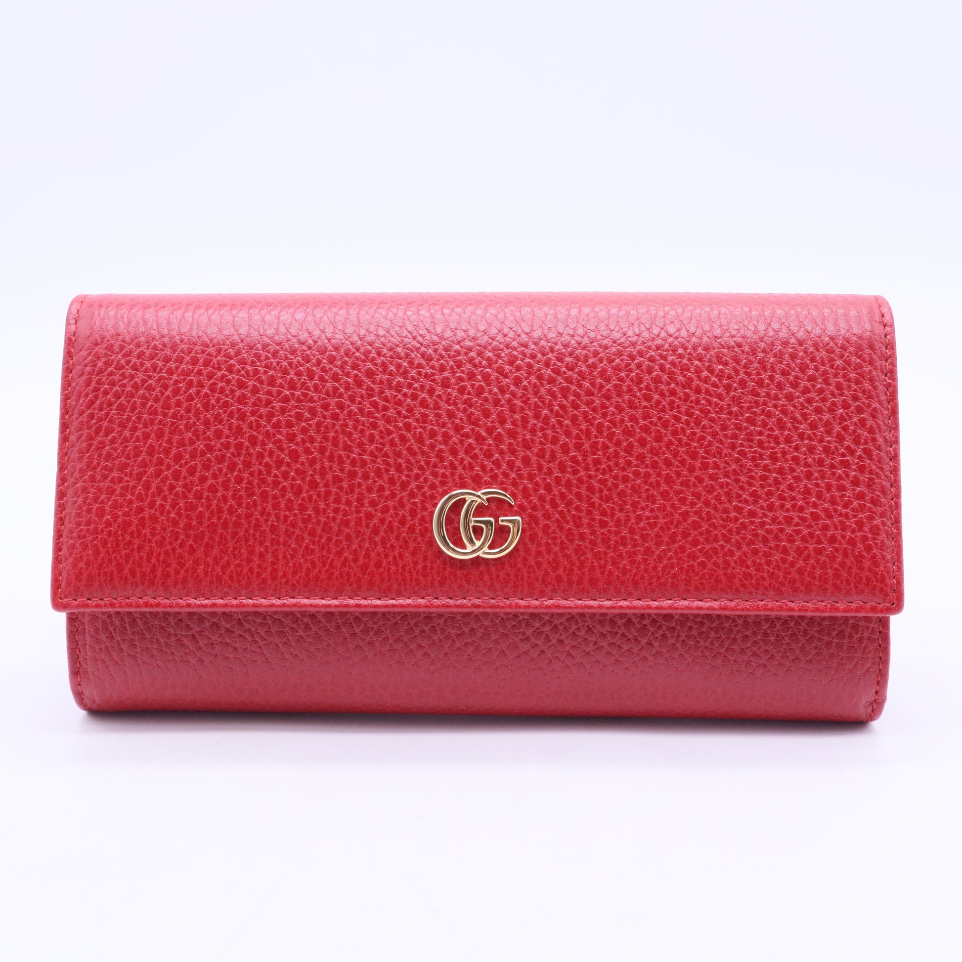Red Leather GG Marmont Wallent w20157
