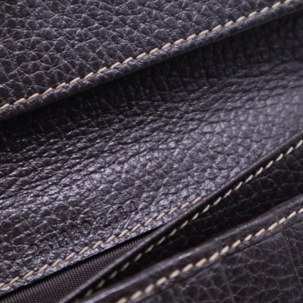 Brown and Tan Continental Wallet with Iconic GG Pattern