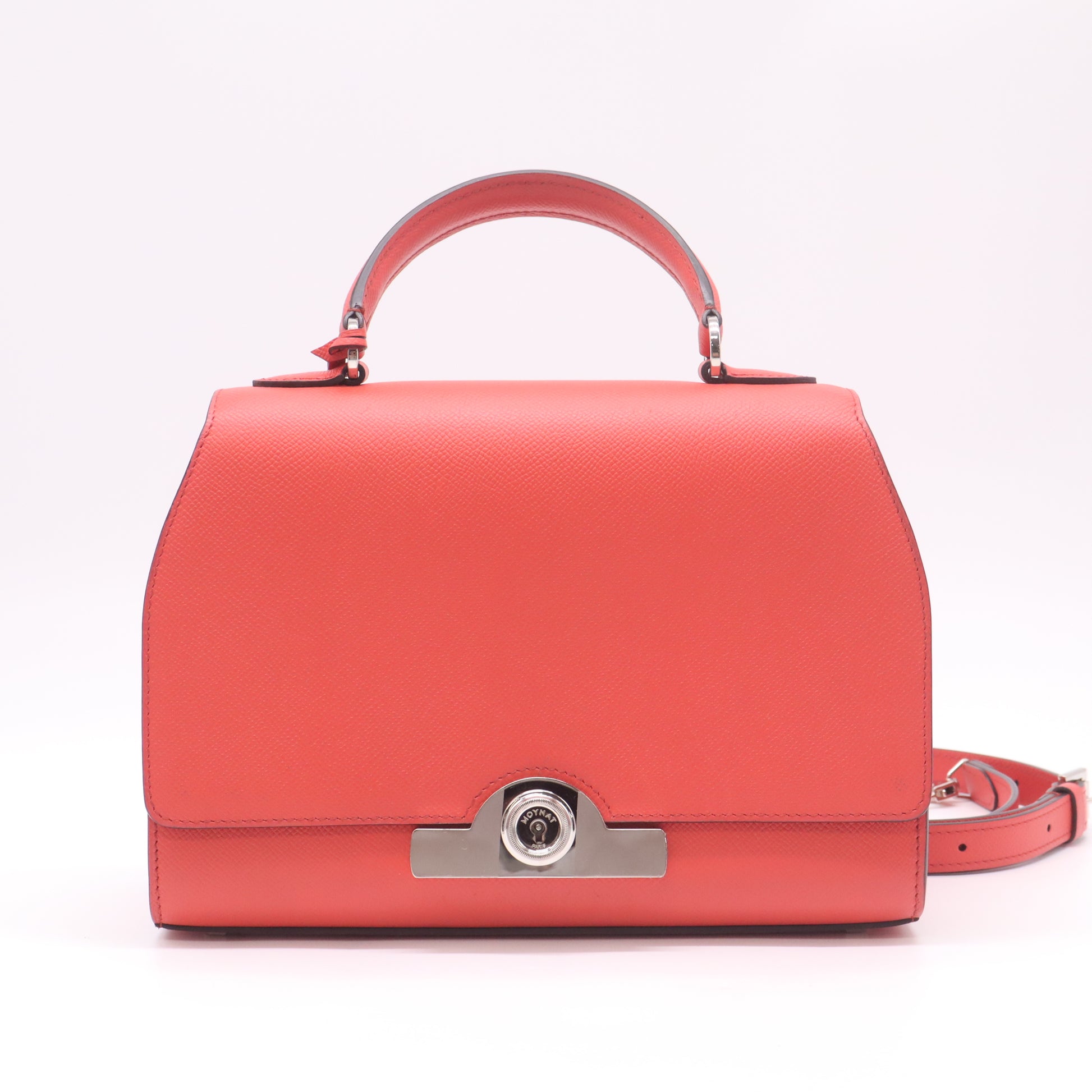 Moynat Taurillon Blush Rejane PM Madder twins B22716