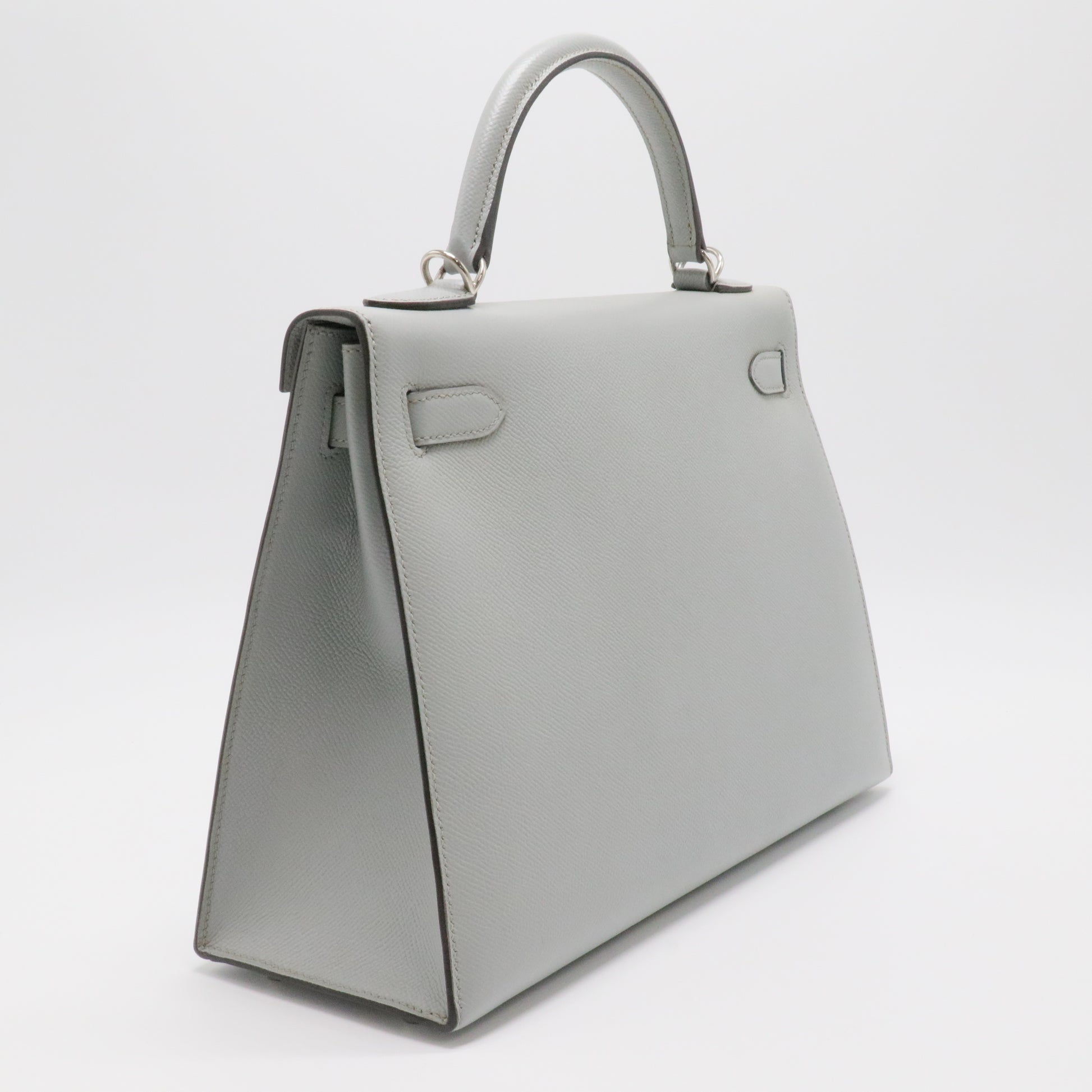 Kelly Sellier 32 Epsom Leather Palladium Hardware 8U-Bleu Glacier