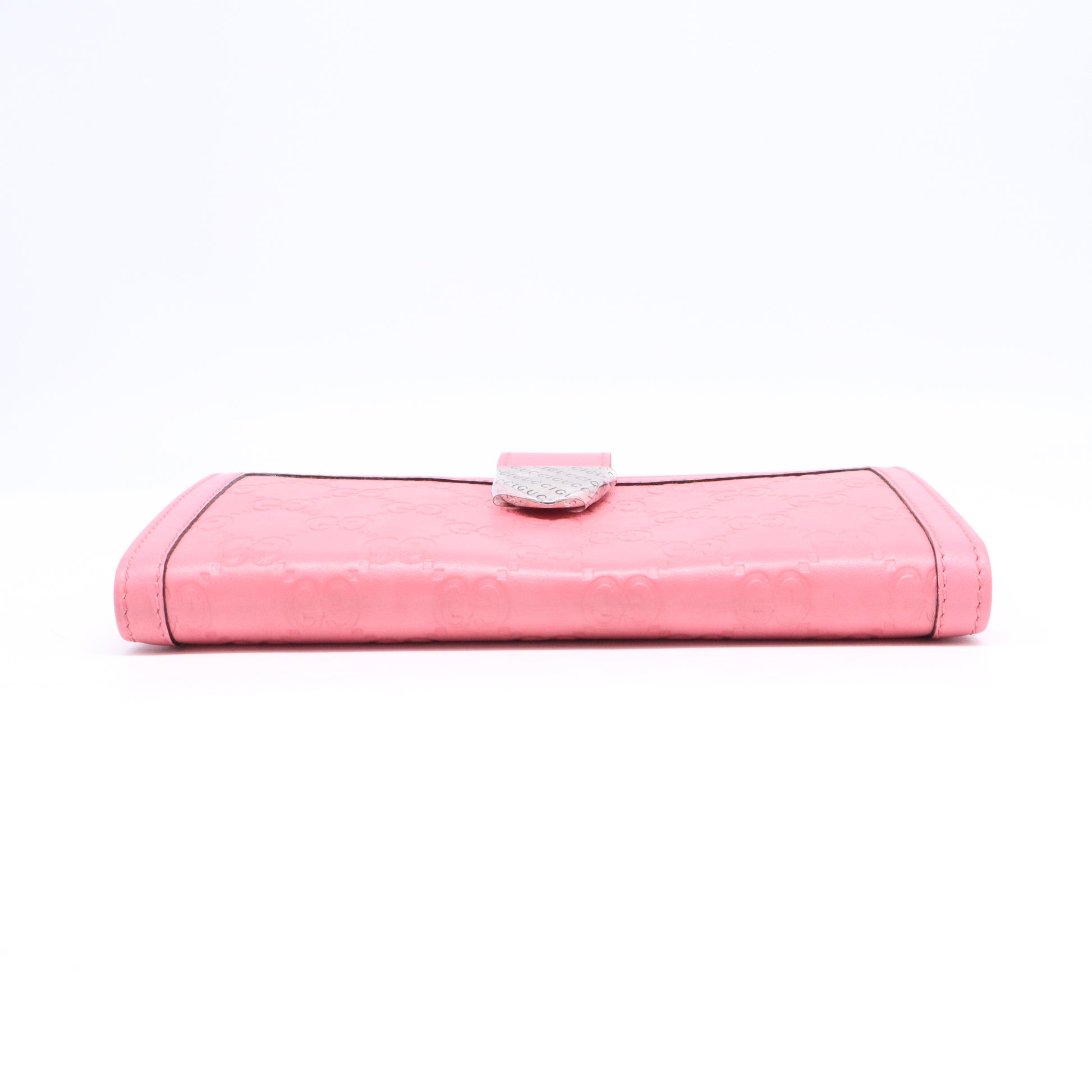 Gucci Guccissima Leather Script Logo Continental Wallet W21077