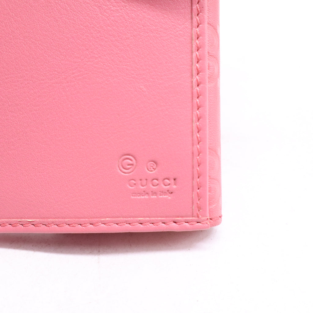Gucci Guccissima Leather Script Logo Continental Wallet W21077