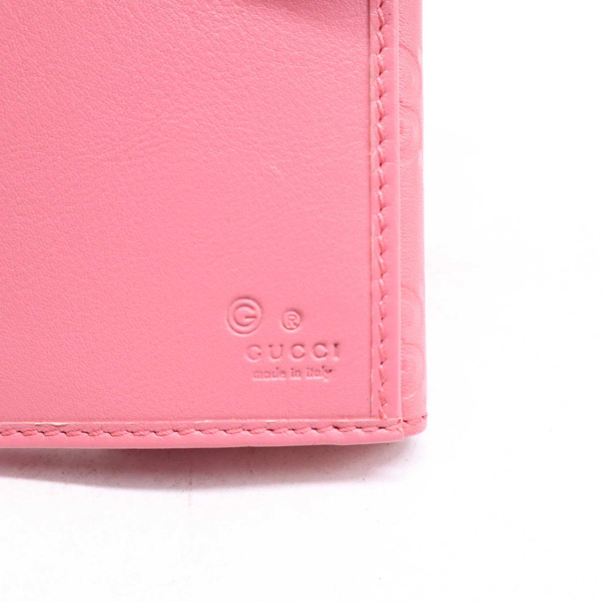 Gucci Guccissima Leather Script Logo Continental Wallet W21077
