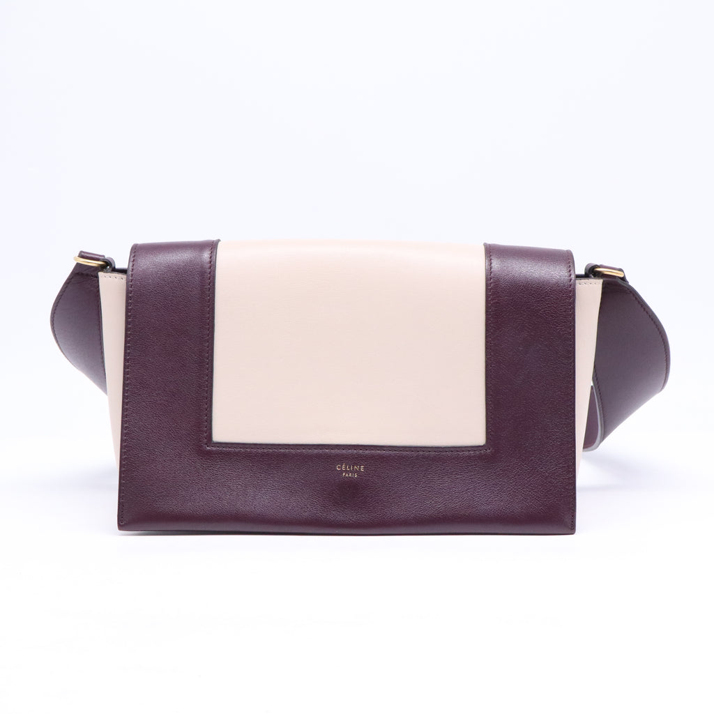 Shiny Smooth Calfskin Medium Frame Shoulder Bag Velvet Desert B21624