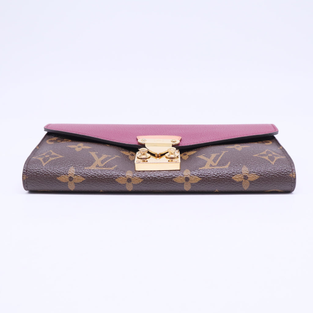 Louis Vuitton Pallas Burgundy Coated Canvas and Leather Wallets