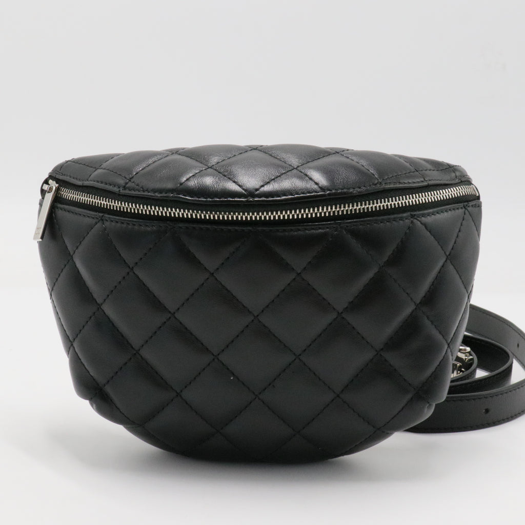 Lambskin Quilted Waist Belt Bag