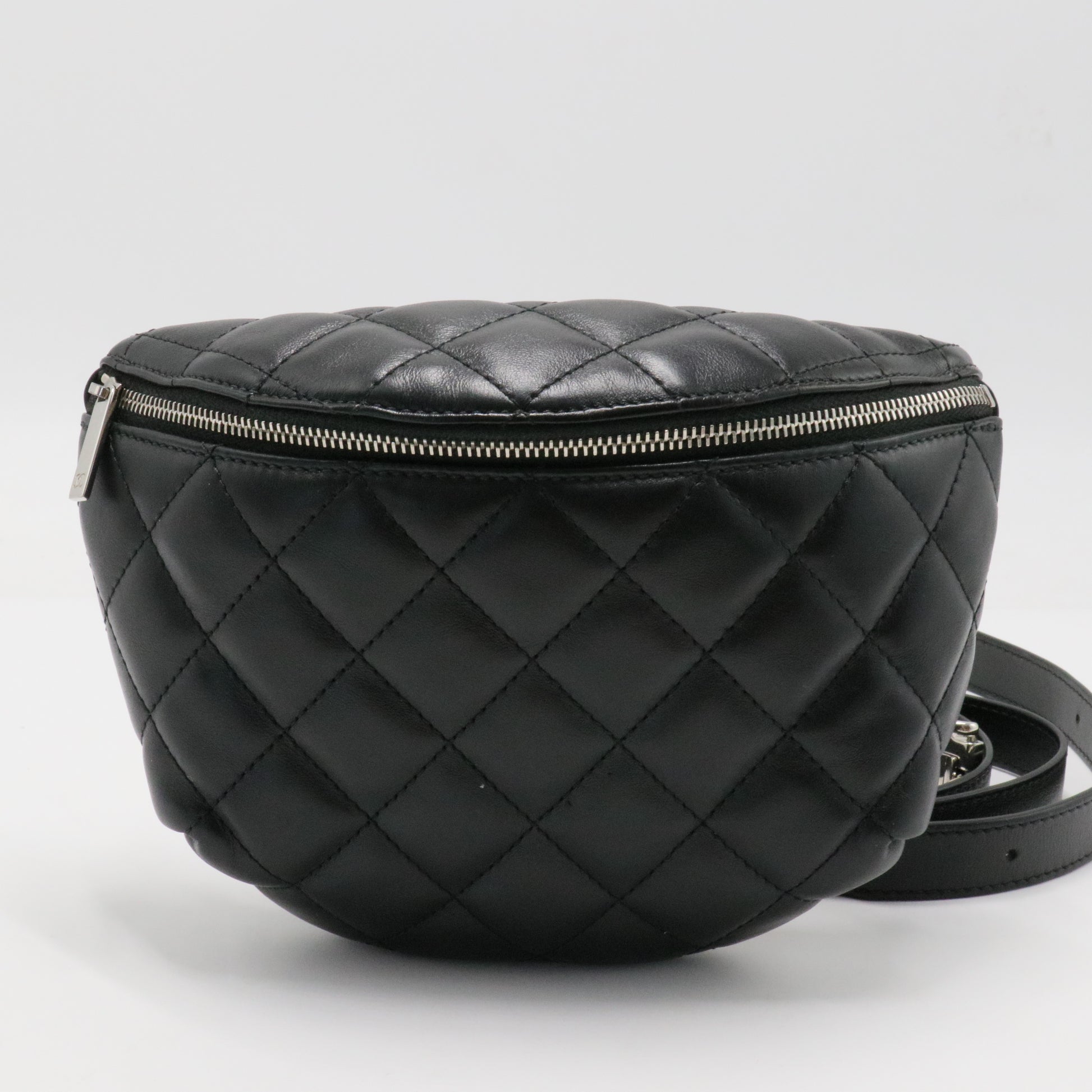 Lambskin Quilted Waist Belt Bag