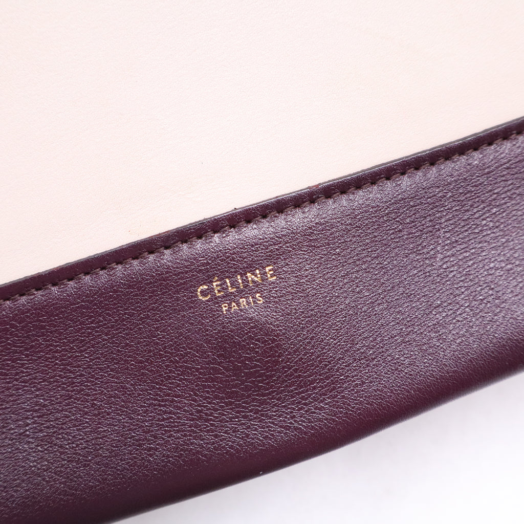 Shiny Smooth Calfskin Medium Frame Shoulder Bag Velvet Desert B21624