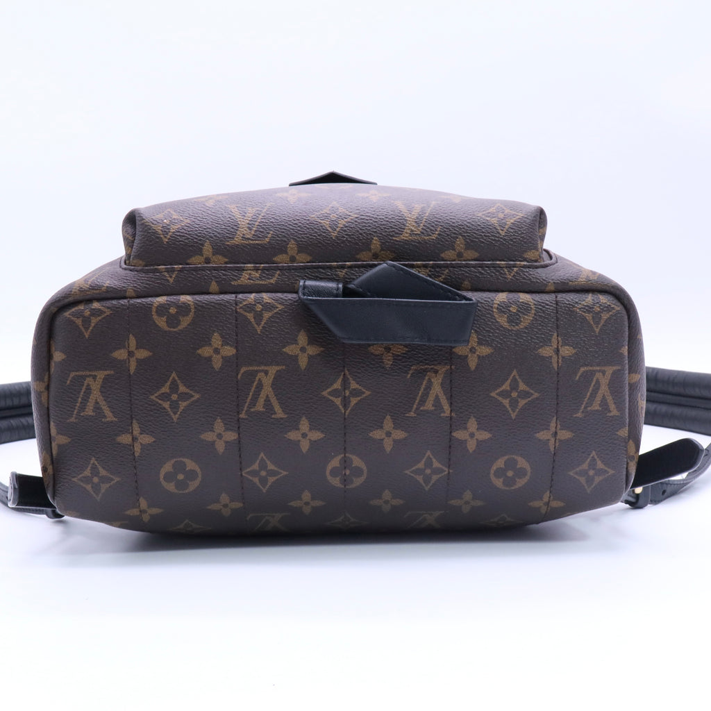 Brown Coated Canvas Monogram Palm Springs Backpack twins