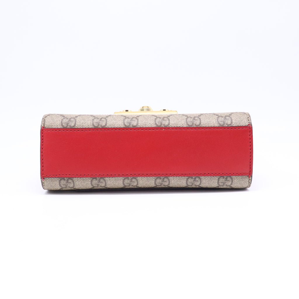 Padlock Shoulder Bag GG Coated Canvas and Leather Small