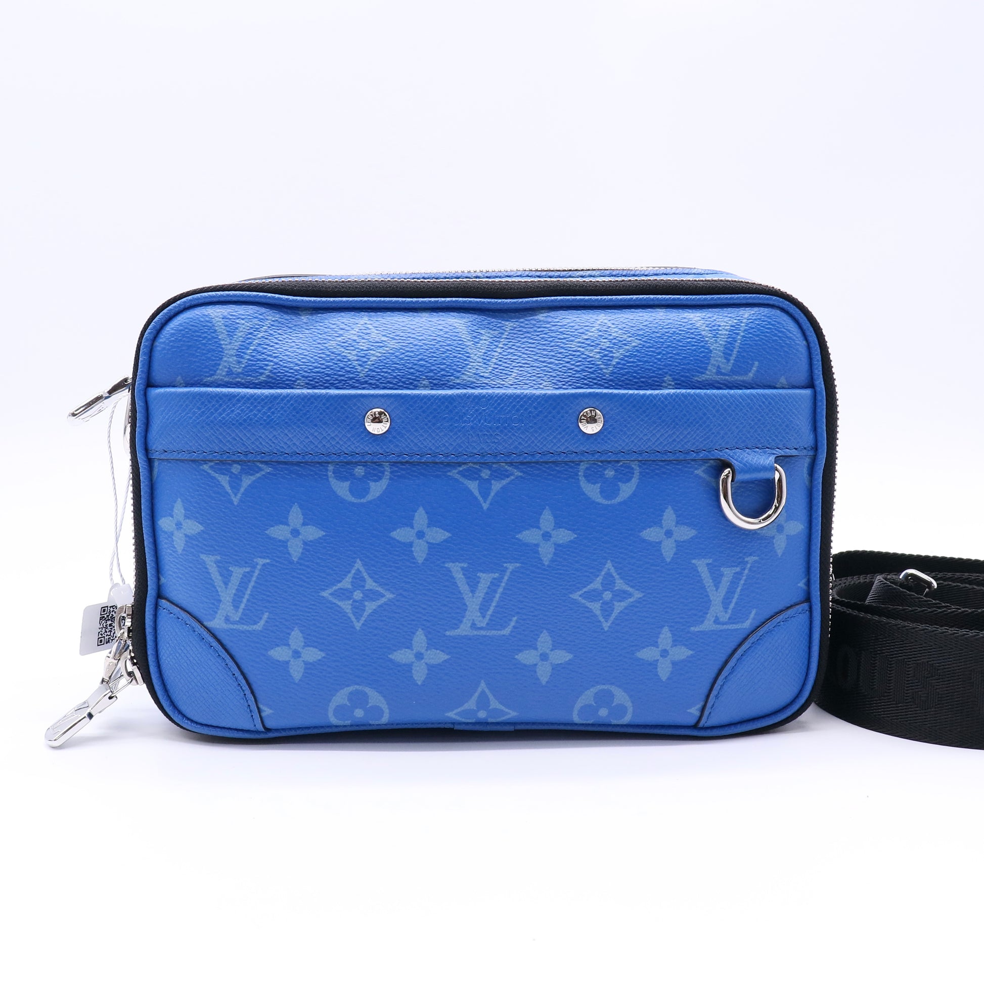 Louis Vuitton Blue Cobalt Monogram Coated Canvas & Taiga Outdoor Messenger Bag LDZ149