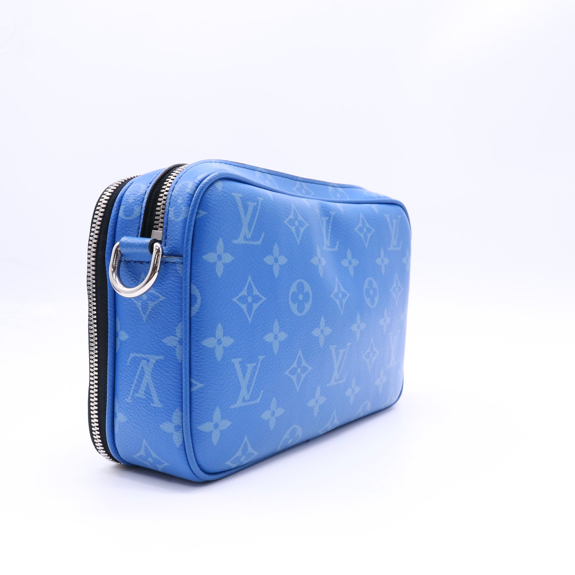 Louis Vuitton Blue Cobalt Monogram Coated Canvas & Taiga Outdoor Messenger Bag LDZ149