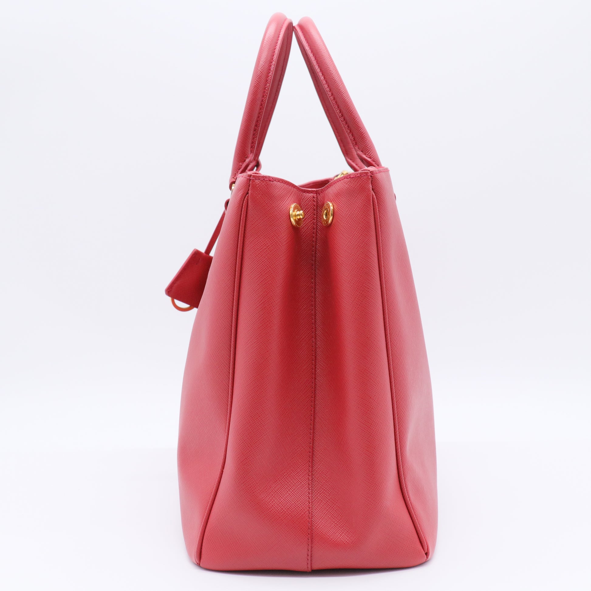Saffiano Lux Large Galleria Double Zip Tote Fuoco