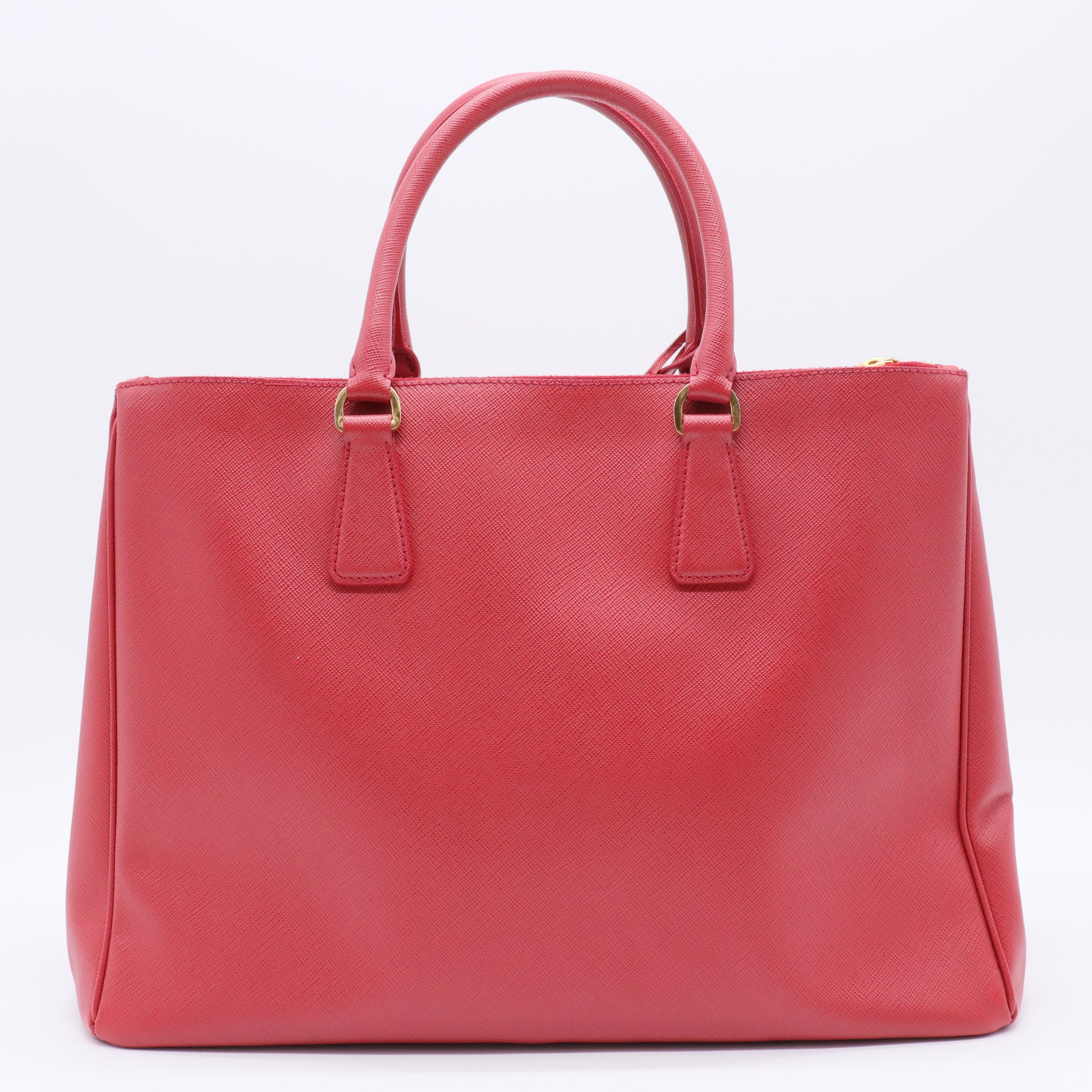 Saffiano Lux Large Galleria Double Zip Tote Fuoco
