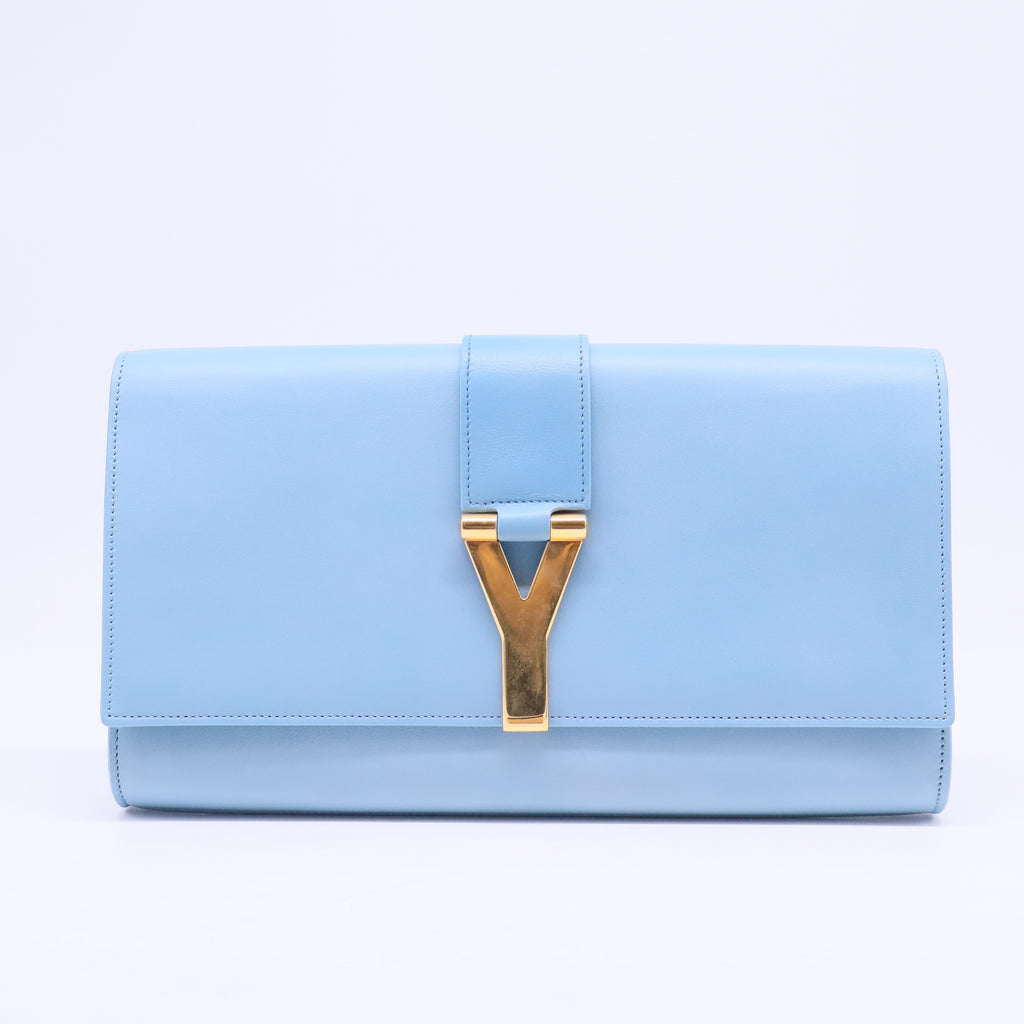 Paris Blue Classic Y-Line Clutch Bag