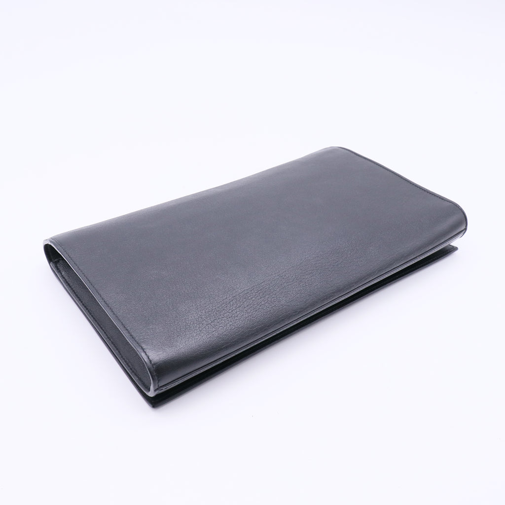 Yves Saint Laurent Black Textured Leather Belle de Jour Clutch Bag LDZ154