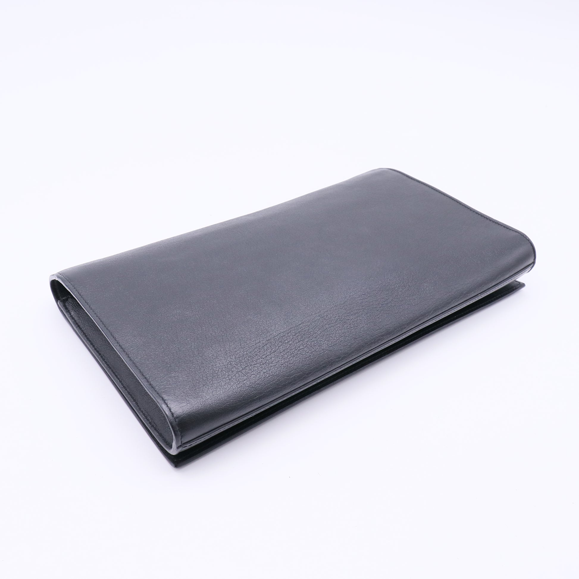 Yves Saint Laurent Black Textured Leather Belle de Jour Clutch Bag LDZ154