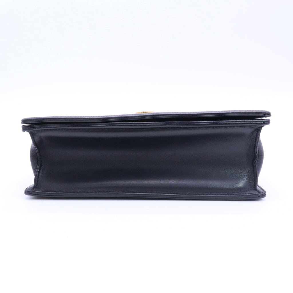 Lambskin Studded Medium Diorama Flap Bag Black twins