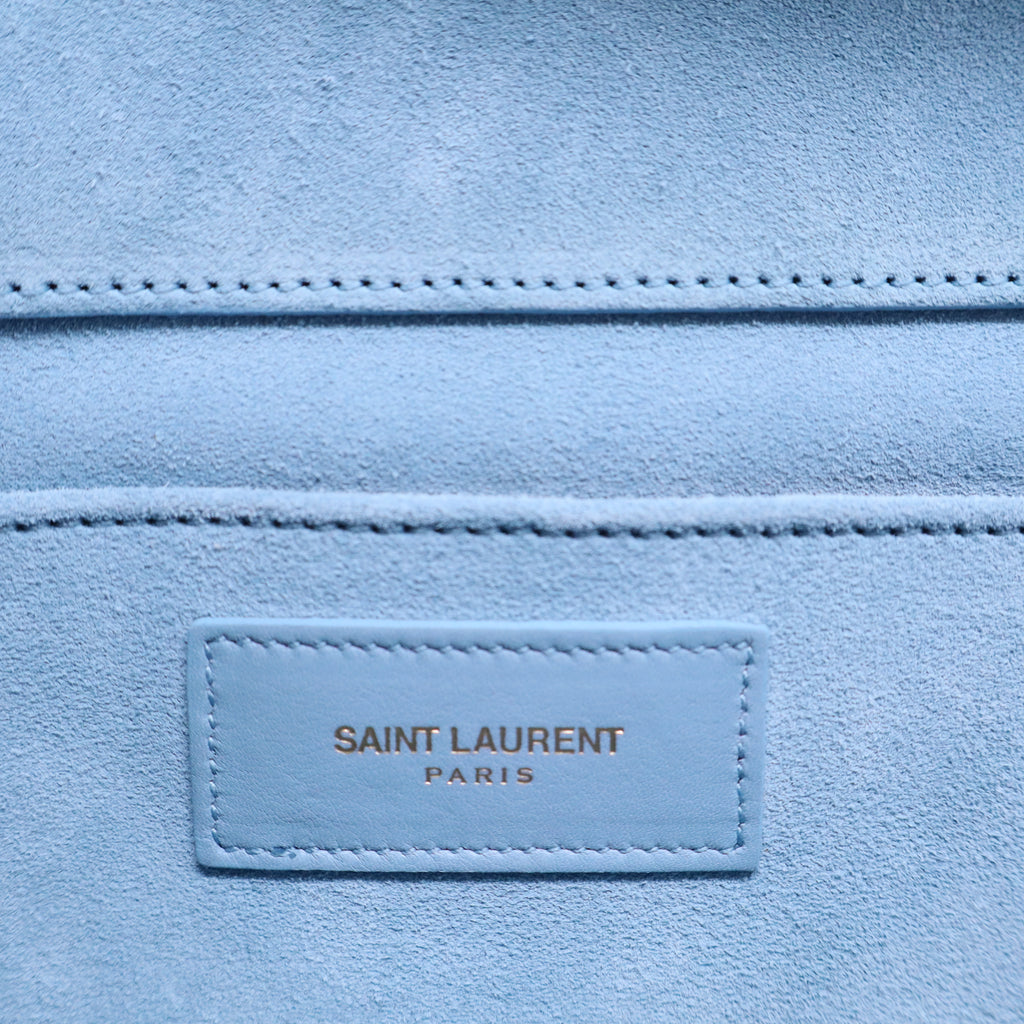 Paris Blue Classic Y-Line Clutch Bag