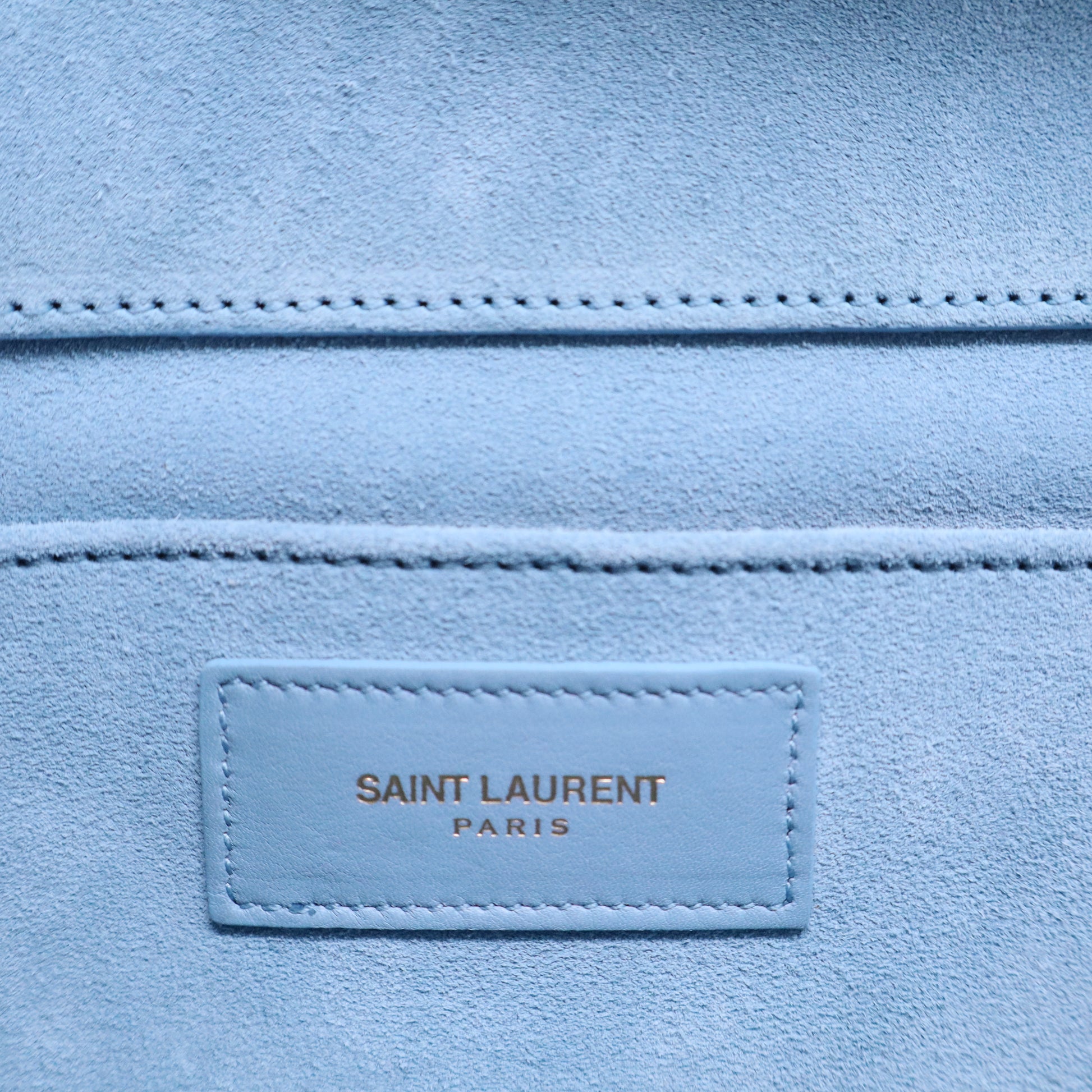 Paris Blue Classic Y-Line Clutch Bag