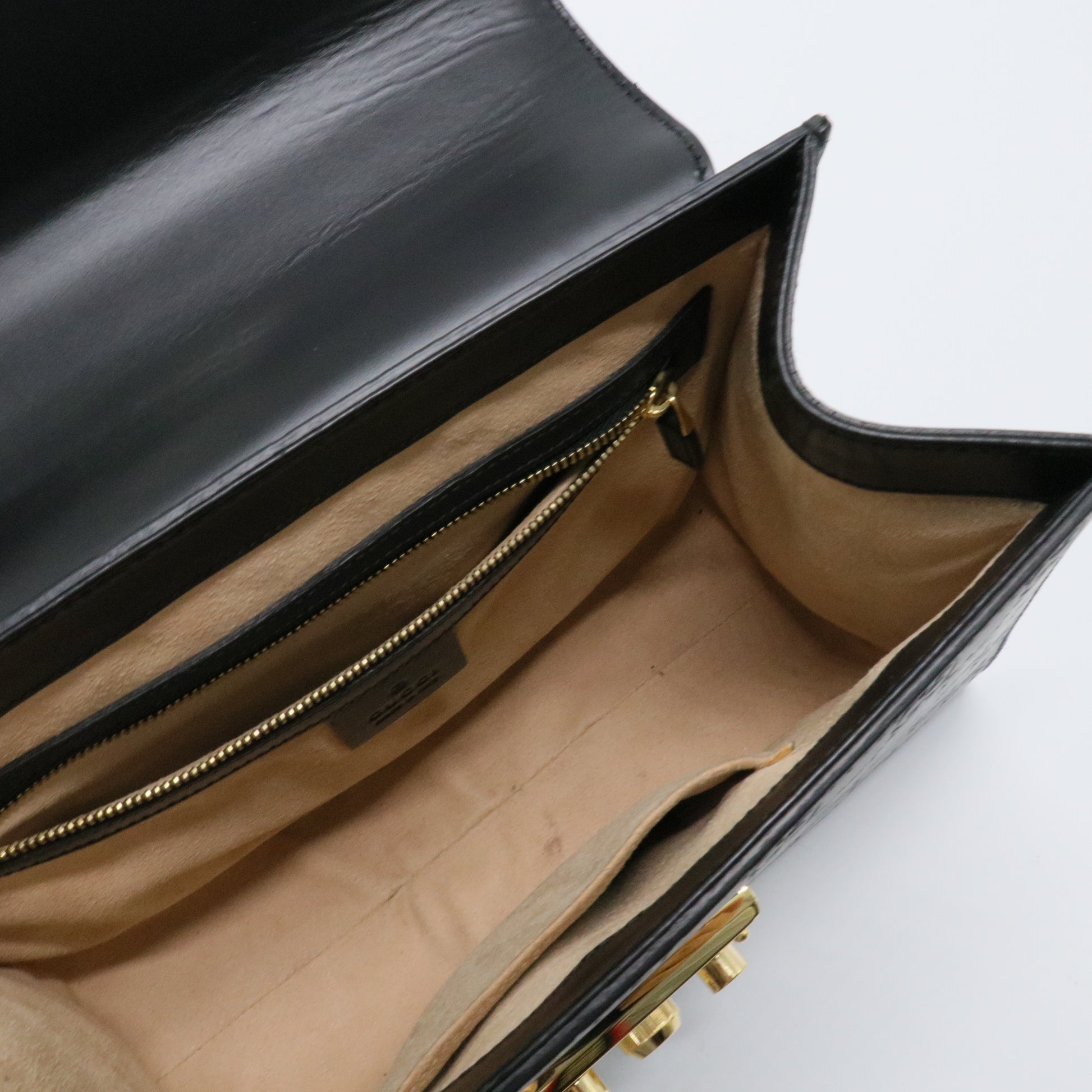 Padlock Top Handle Bag Guccissima Leathe small