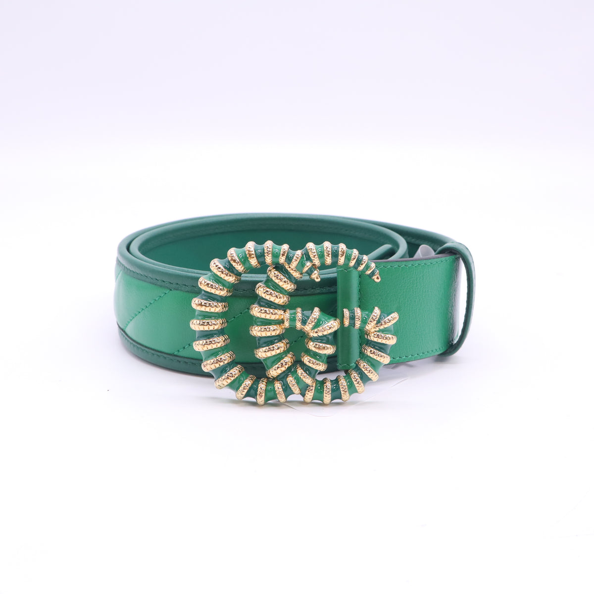 Gucci GG Marmont Torchon Enamel Leather Belt 80cm/32in twins W23577