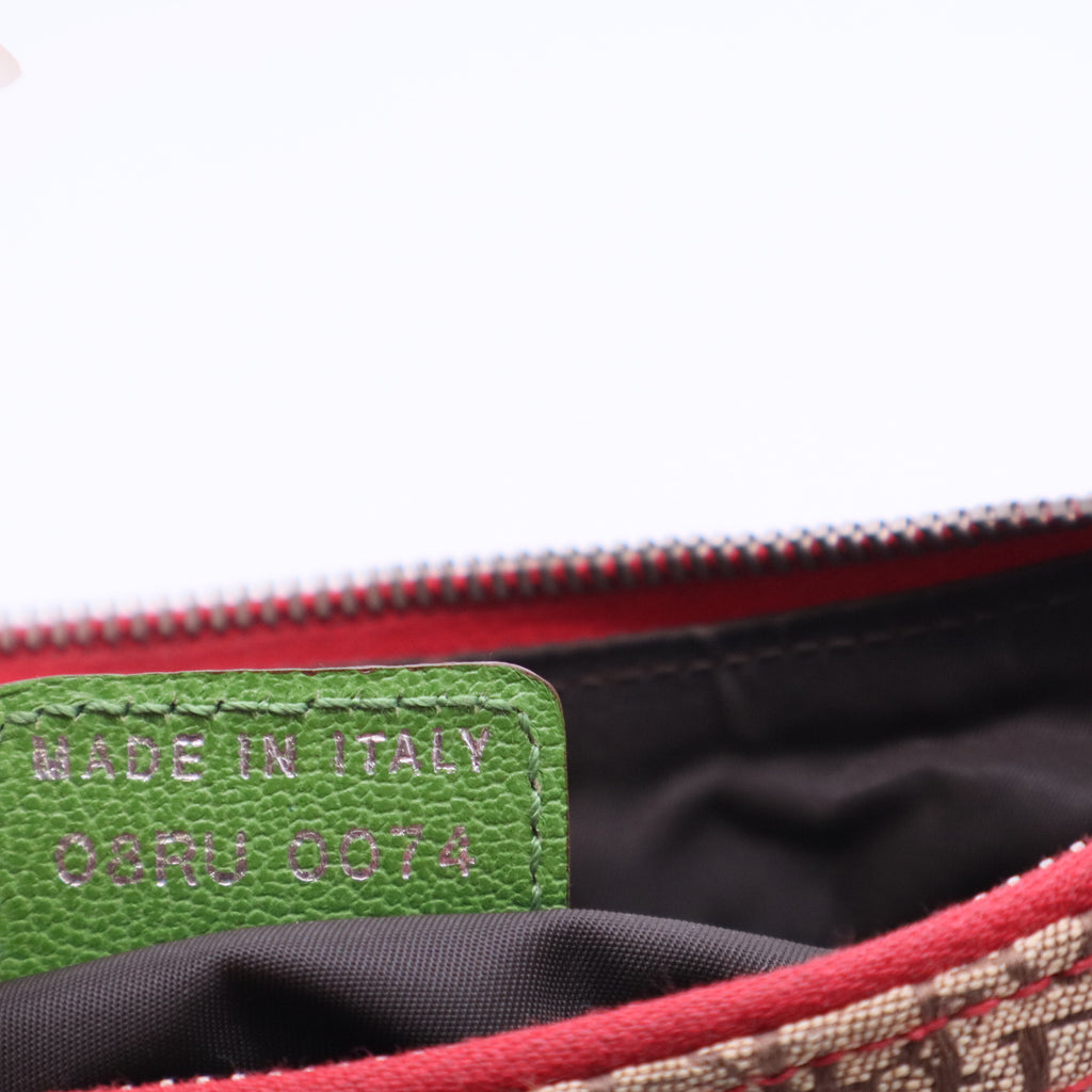 Vintage Rasta Saddle Messenger Bag Diorissimo Canvas Medium B12385