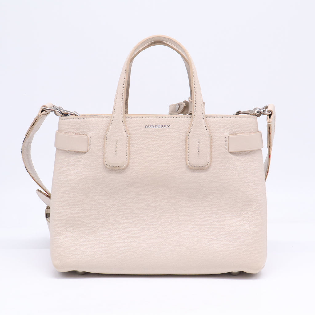 Grainy Calfskin House Check Small Banner Tote B21878