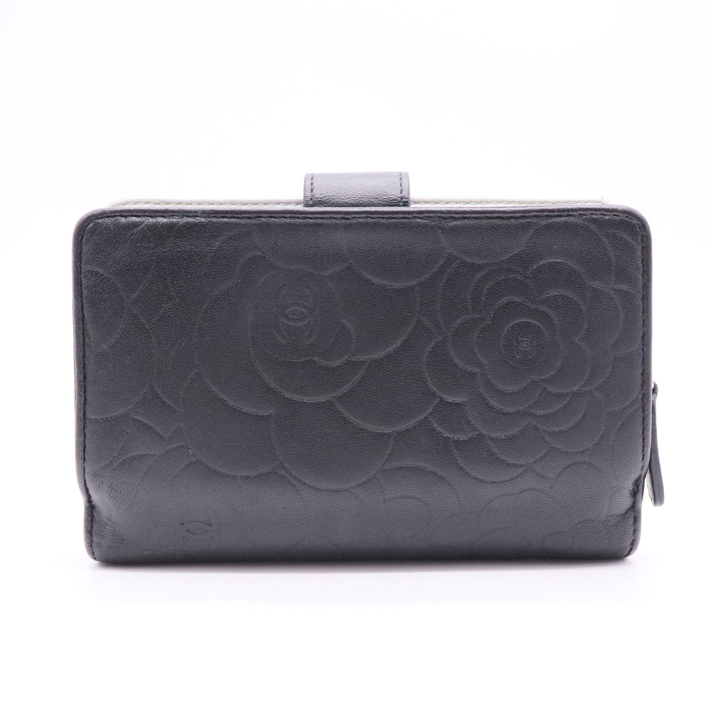 Black CC Camellia Wallet