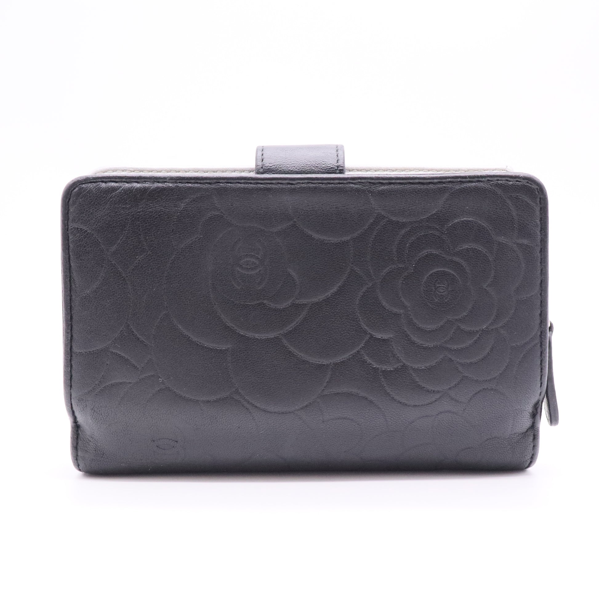 Black CC Camellia Wallet