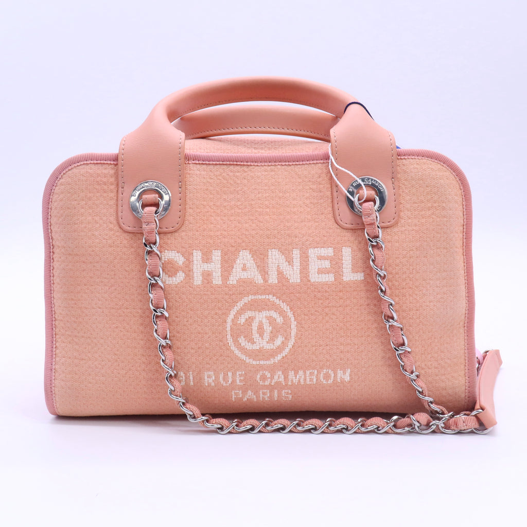 Canvas Deauville Bowling Bag Pink twins