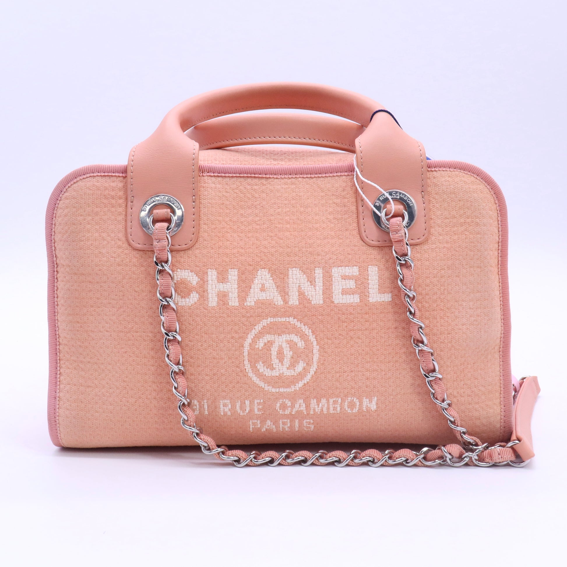 Canvas Deauville Bowling Bag Pink twins