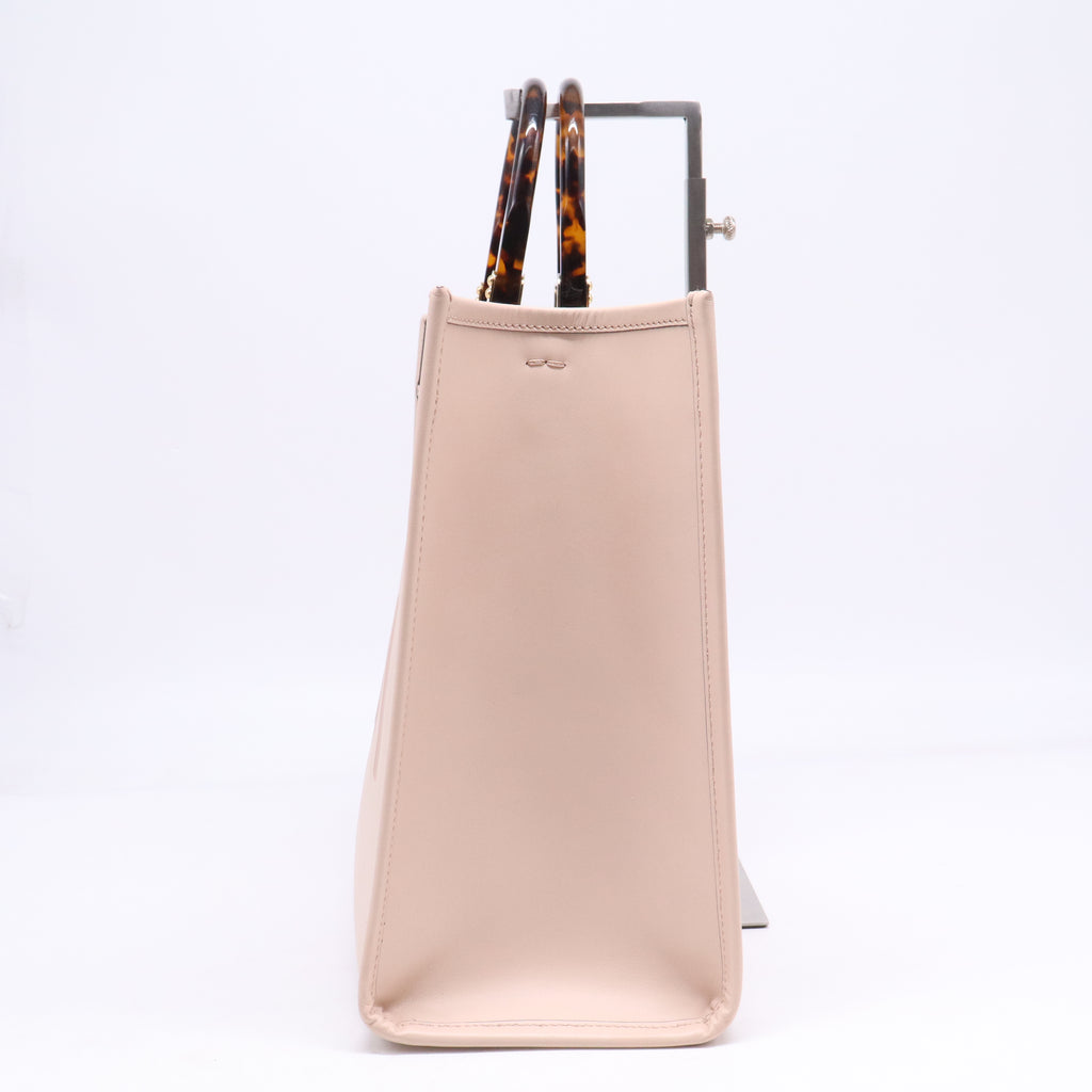Vitello Cher Logo Debossed Medium Fendi Sunshine Shopper Tote Light Rose B21545