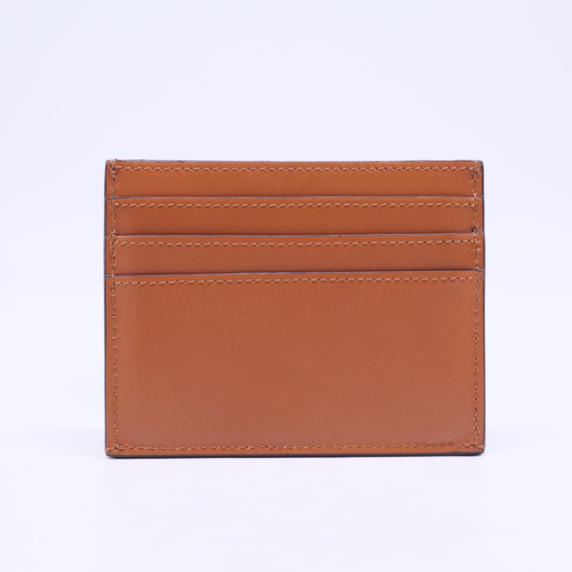 Vitello King Tamponato Logo Embossed Fold Over Card Holder Wallet W20605