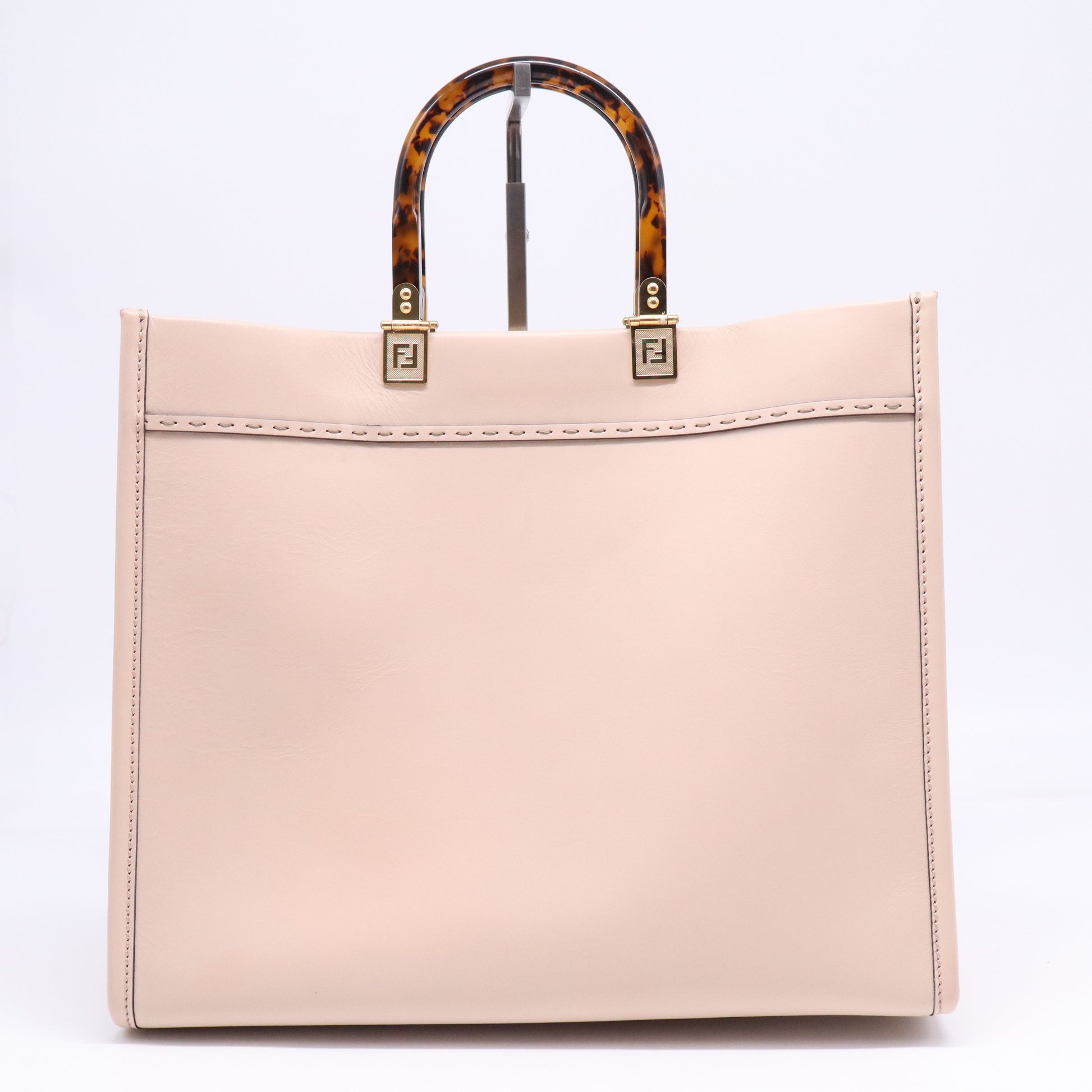 Vitello Cher Logo Debossed Medium Fendi Sunshine Shopper Tote Light Rose B21545