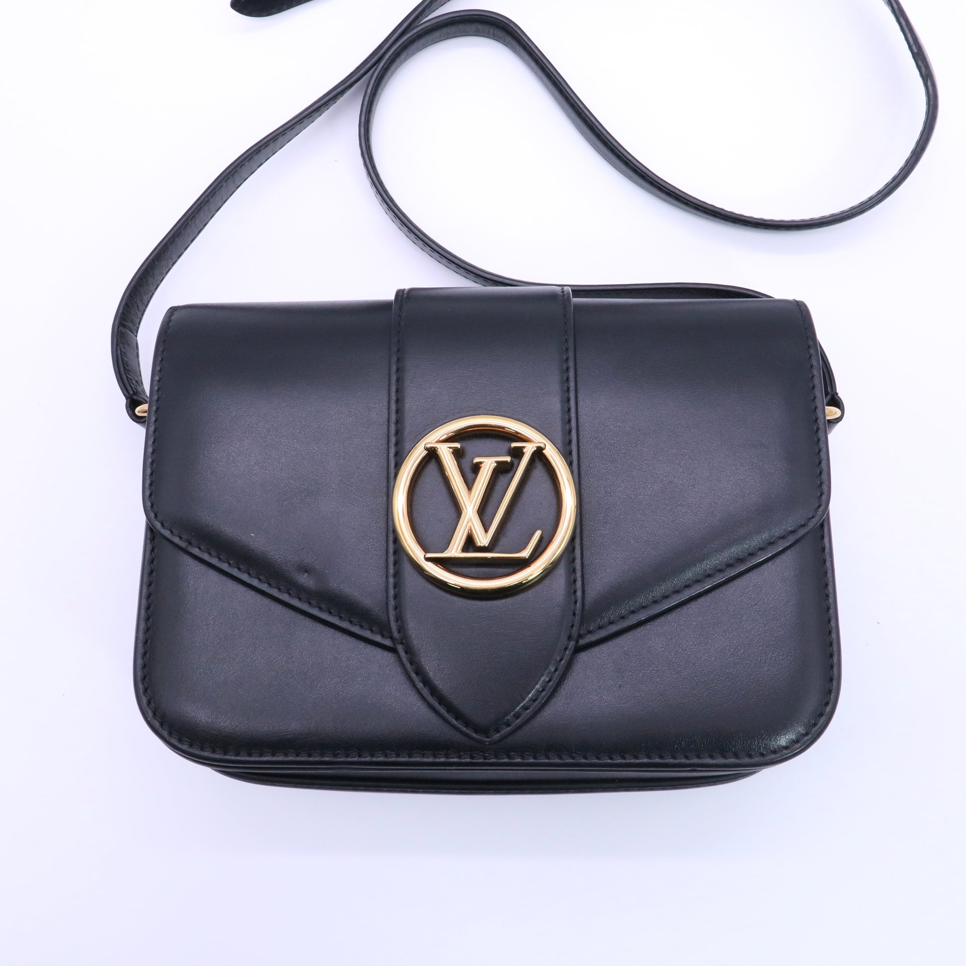 Smooth Calfskin LV Pont 9 Black twins