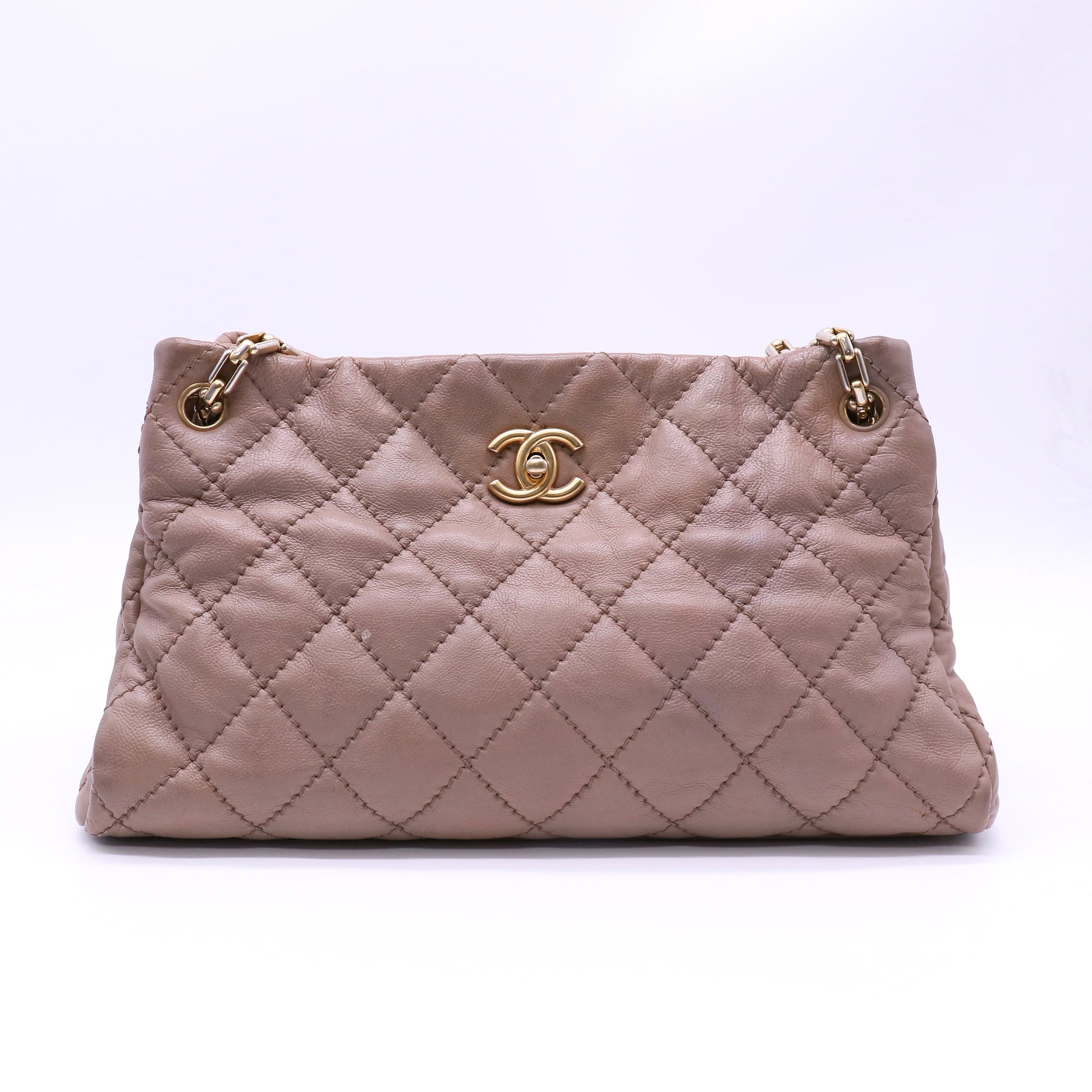 Chanel Black Quilted Leather CC Crown Tote Bag LDZ152