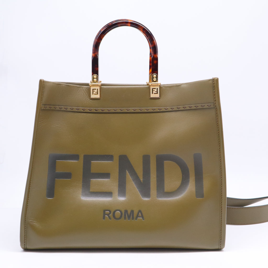 Vitello King Plexiglass Medium Fendi Sunshine Shopper Tote B21546
