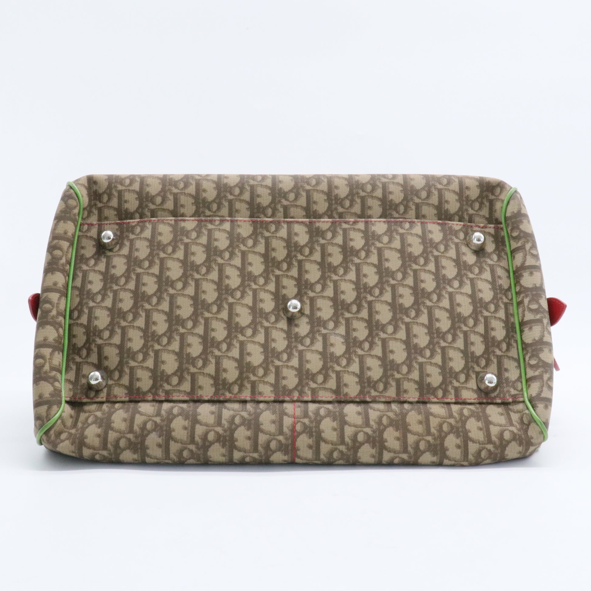 Vintage Rasta Baguette Boston Bag Diorissimo Canvas