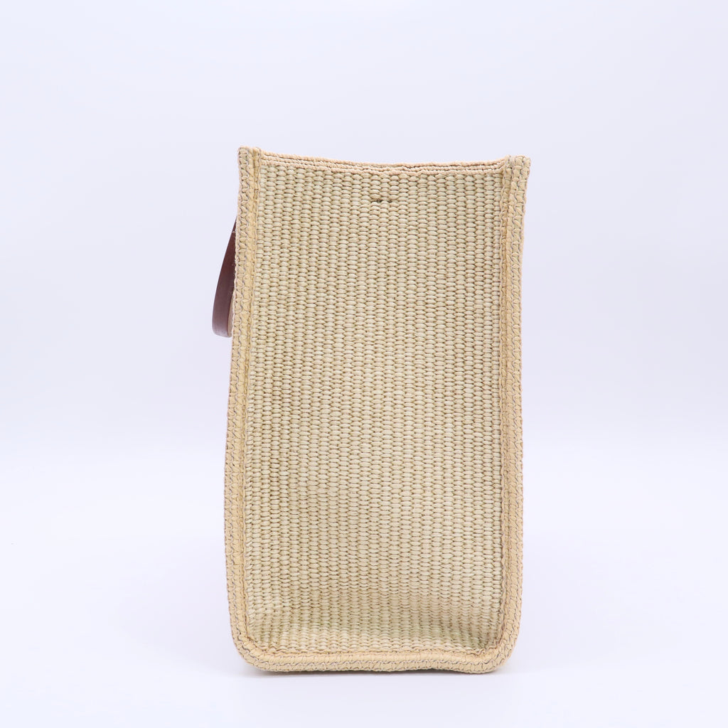 Sunshine Medium Raffia Tote Bag twins