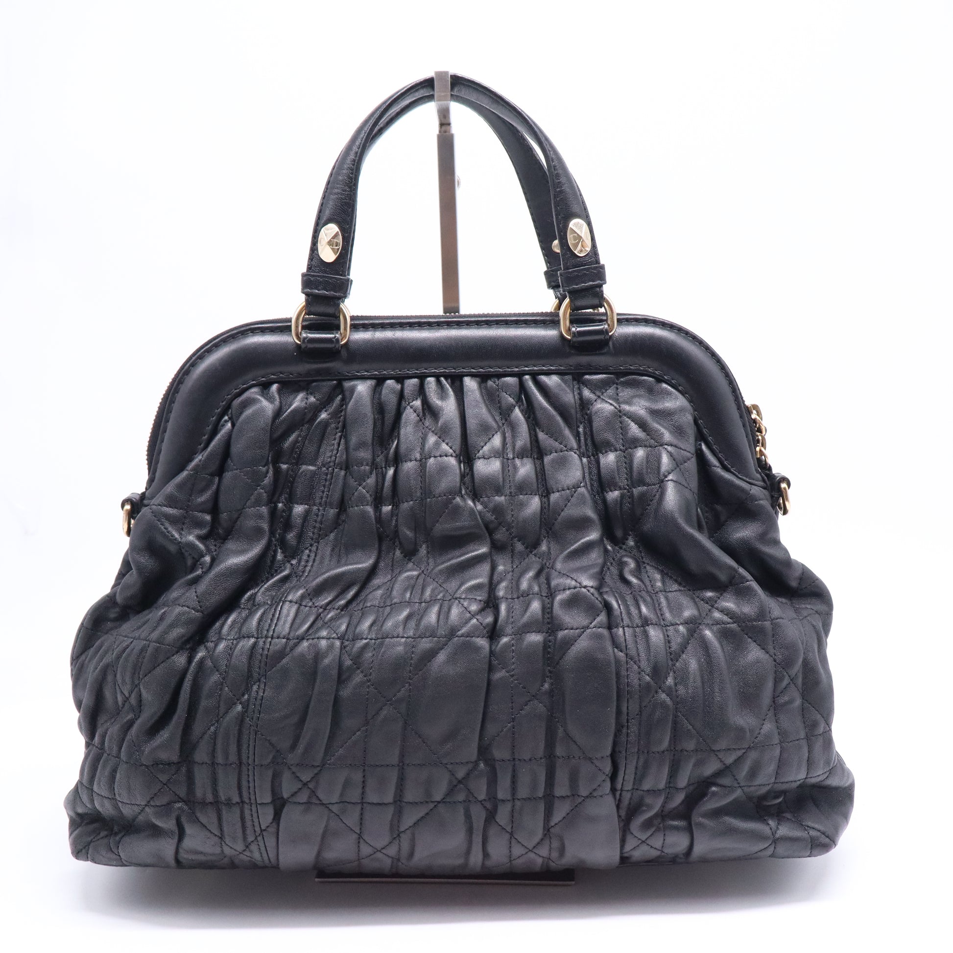 Gaufre Noir Lamb Cannage Delights  Leather Shoulder Bag B20487