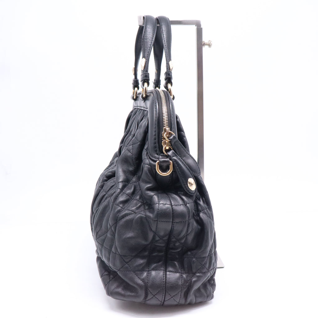 Gaufre Noir Lamb Cannage Delights  Leather Shoulder Bag B20487