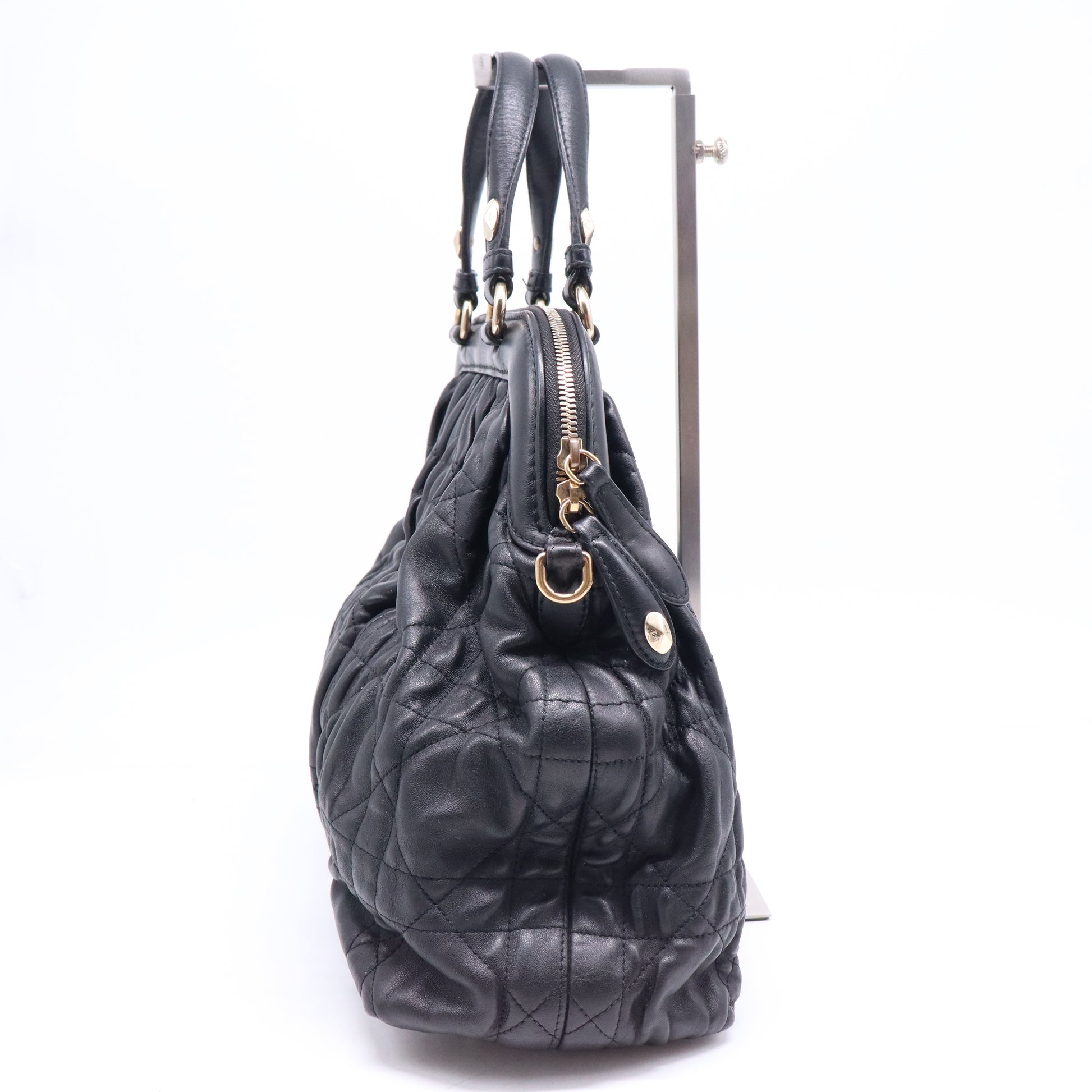 Gaufre Noir Lamb Cannage Delights  Leather Shoulder Bag B20487