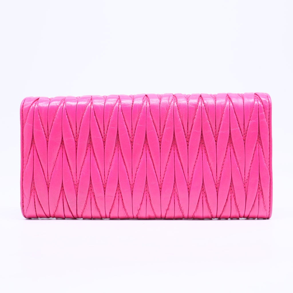Fuchsia Matelasse Leather Continental Wallet W20525